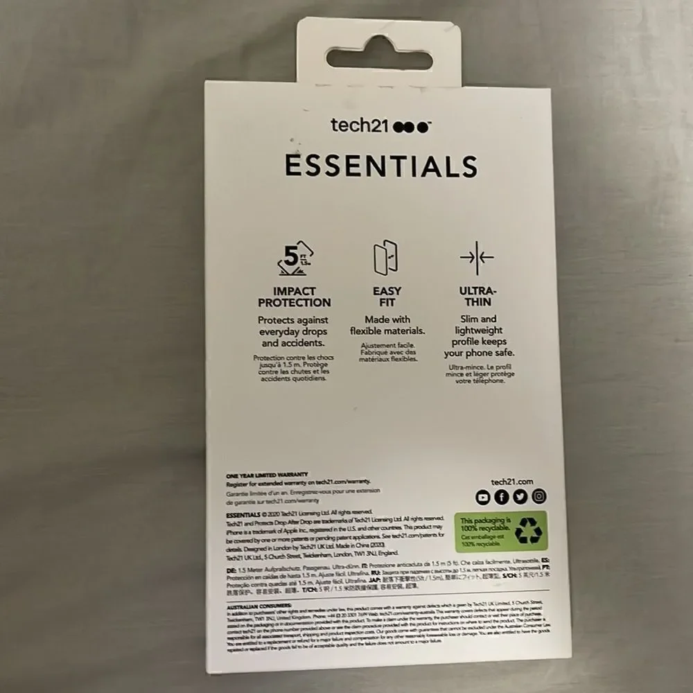 Tech21 Essentials for iPhone 12mini black